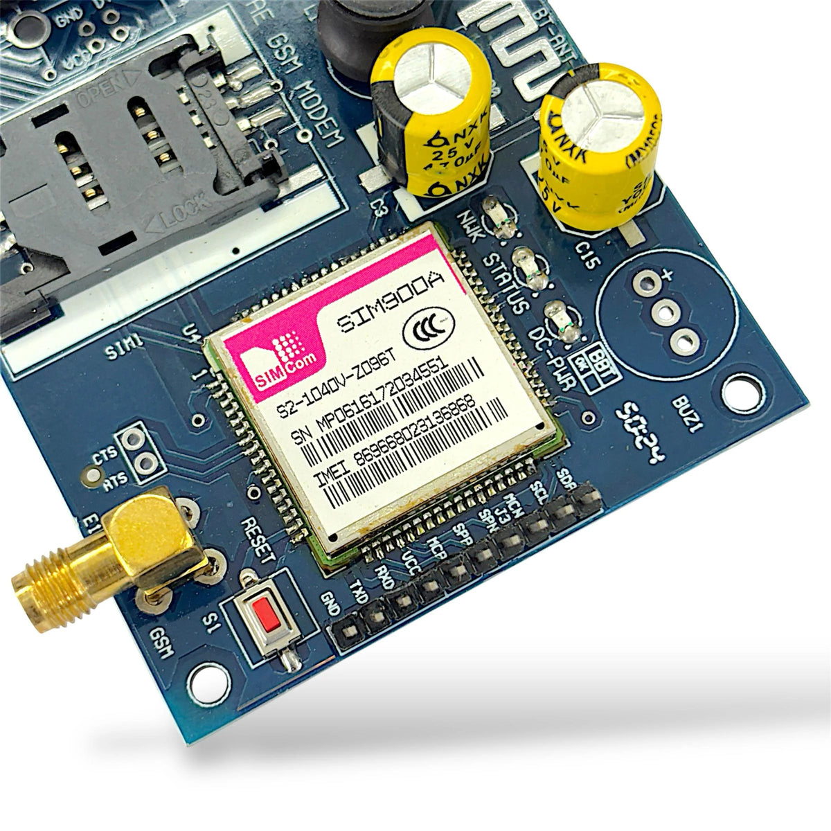 Module Gs 94c SIM900A GSM GPRS Module with Antenna | SMS, Call & Internet Enabled GS ...