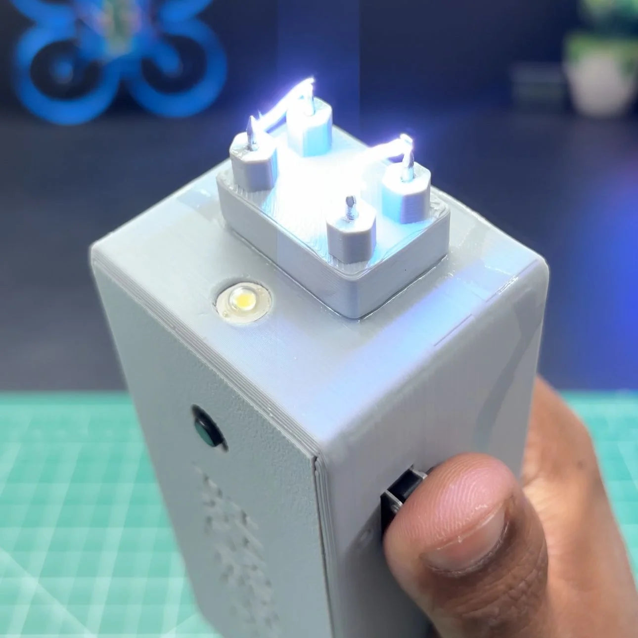 Self Defense Electric Dual 400K V Shock Device with LED Light by Harish Projects | Rechargeable 2000mAh Battery | Safety & Science Project Gadget