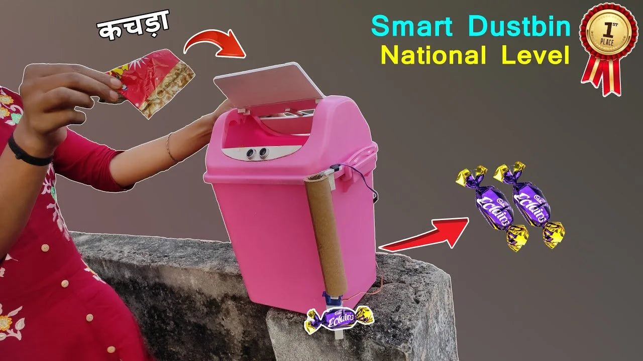 Smart Dustbin with Chocolate | Science Project Kit – Harish Projects