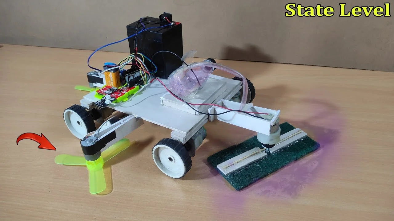 Smart Floor Cleaner Robot | Inspire Award Project | Best Science Proje ...