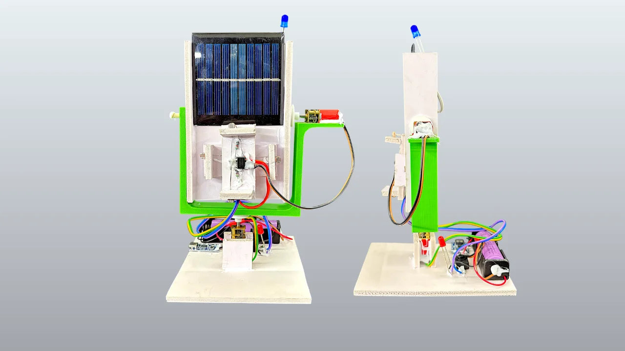 Sun Tracker Solar Panel Dual Axis Project | Automatic Solar Tracking Science Project