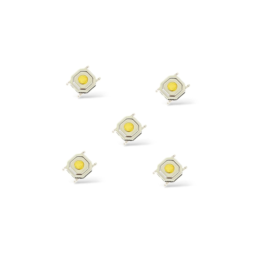 5×5×1.5mm 4-Pin SMD Tactile Push Button Switch Pack of 5 | SMT Momentary PCB Mount Switch for Arduino, IoT & DIY Electronics