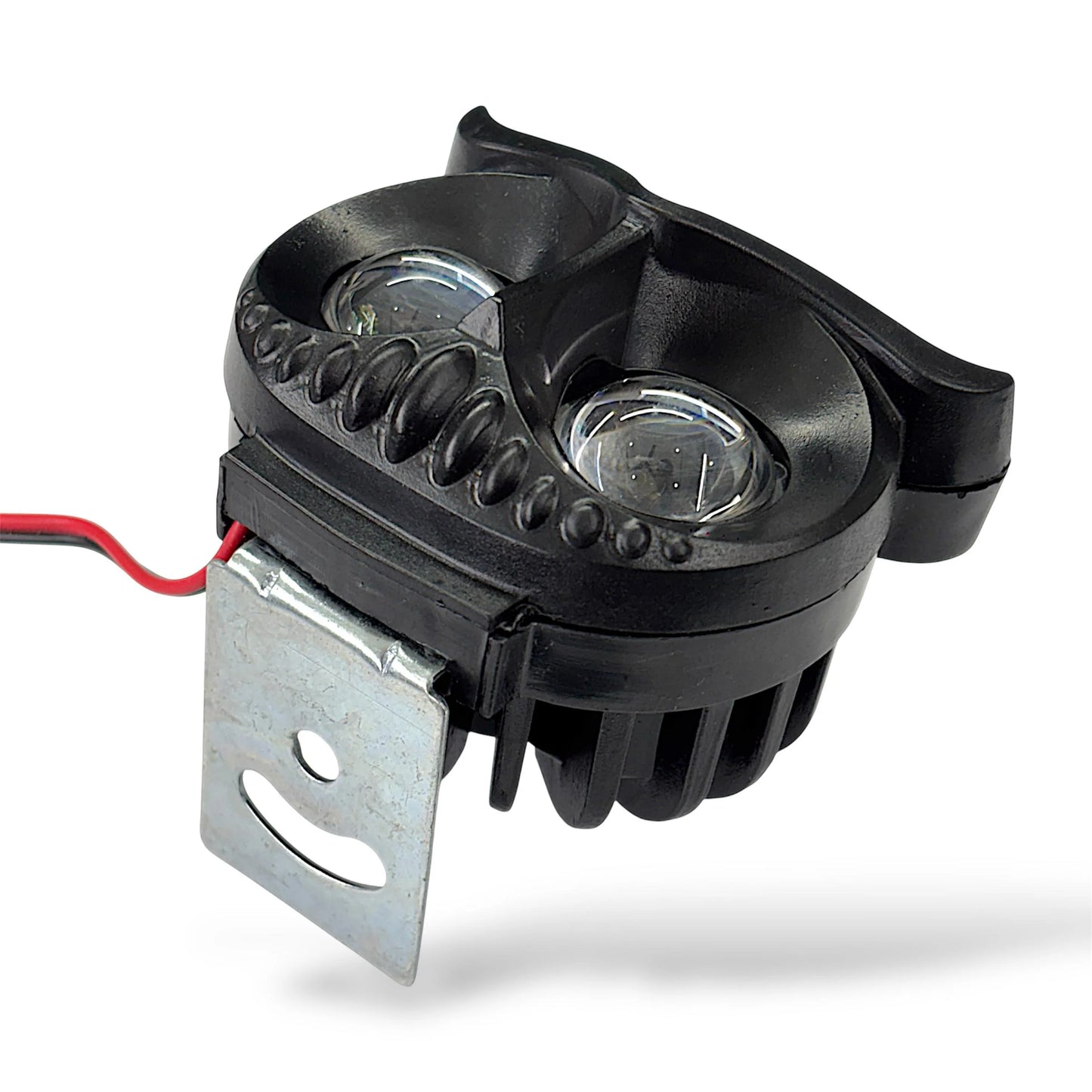 Ullu Shape LED Bike Light 12V 18W Dual Color (White and Yellow Light with Blink, Flasher & High Beam Effect) – Super Bright Waterproof Headlight for All Bikes & Scooters | Stylish Owl LED Light for Bike Modification