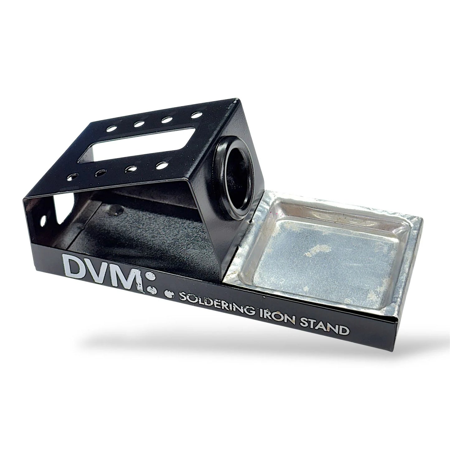 DVM Universal Metal Base Soldering Iron Stand Station with Holder & Sponge Cleaner | Heat-Resistant Soldering Stand (6 × 3 × 2.5 Inches)