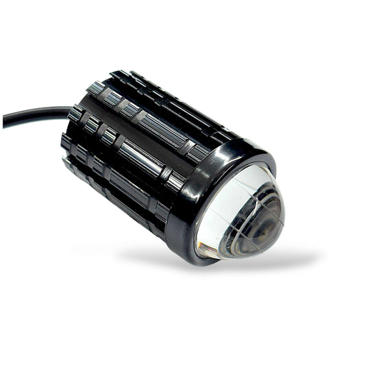 Bike Projector LED Light 12V 20W – Super Bright Waterproof Spot/Fog Light for Bikes & Scooters | Stylish Projector Focused LED Bike Headlight for Modification