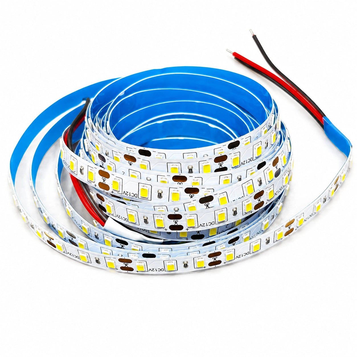 White LED Strip Light 5 Meter Roll 12V DC 2A | 120 SMD LEDs Flexible Cuttable LED Chain Light for Home Decoration & DIY Projects