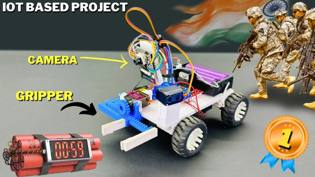 Detective Robot For Army | IOT Based Army Robot with Camera Using WiFi ...