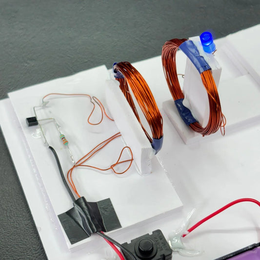 Wireless Power Transfer System DIY Project Kit | Wireless Electricity Transmission Science Experiment Kit for Students & STEM Projects