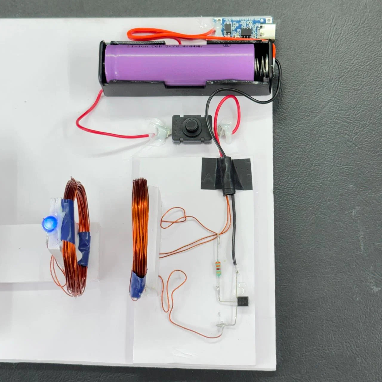 Wireless Power Transfer System DIY Project Kit | Wireless Electricity Transmission Science Experiment Kit for Students & STEM Projects