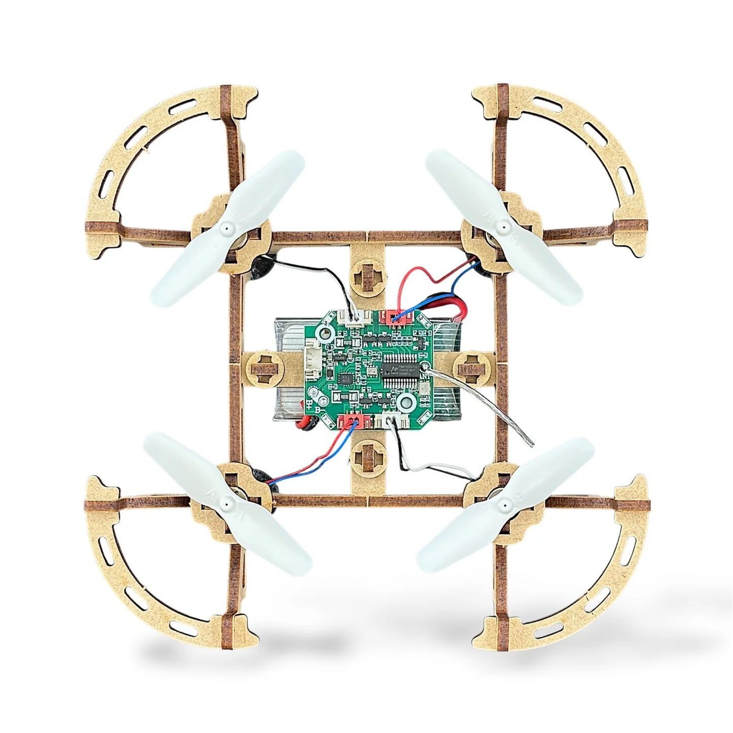 Wooden DIY Drone Kit | Educational Quadcopter Frame Kit for Students, STEM Learning & DIY Projects