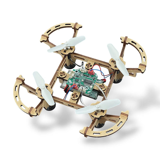 Wooden DIY Drone Kit | Educational Quadcopter Frame Kit for Students, STEM Learning & DIY Projects