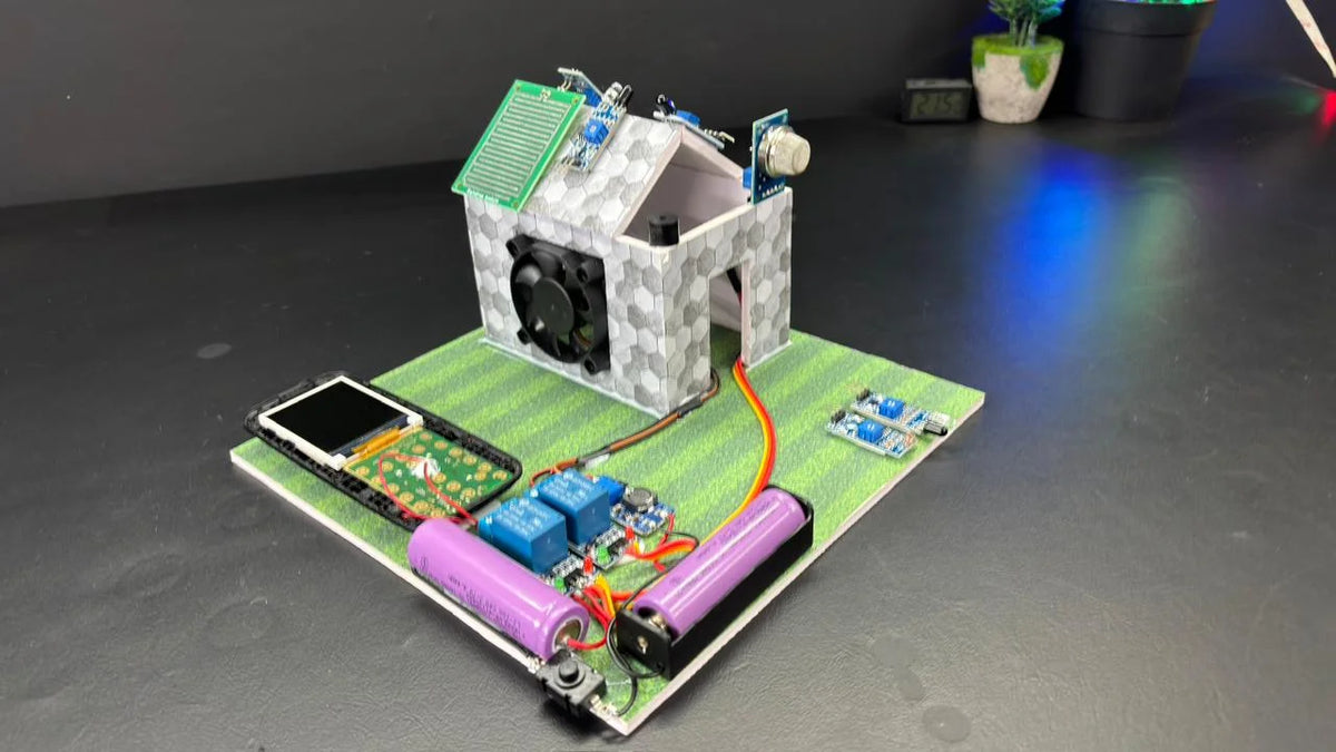 Fire Alram Detection Project Fire, Smoke & Gas Detection with Emergency Call System | Smart Safety ...